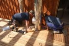 Montáž podlahy terasy z modřínových latí