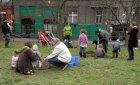 „Průběžné“ setkání - program Startu Vršovice - vernisáž, hudba, aktivity pro děti.